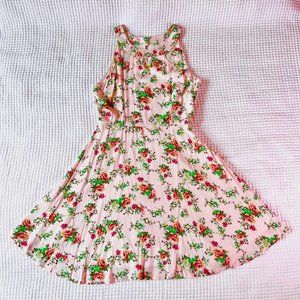 Modcloth Yellow star Vintage Style Floral Dress in Pink (L) New Without Tags